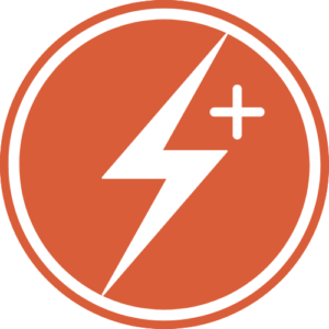 lightning bolt icon with a plus sign